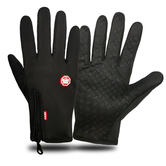 Full Finger Touch Screen Zipper Ski Gloves