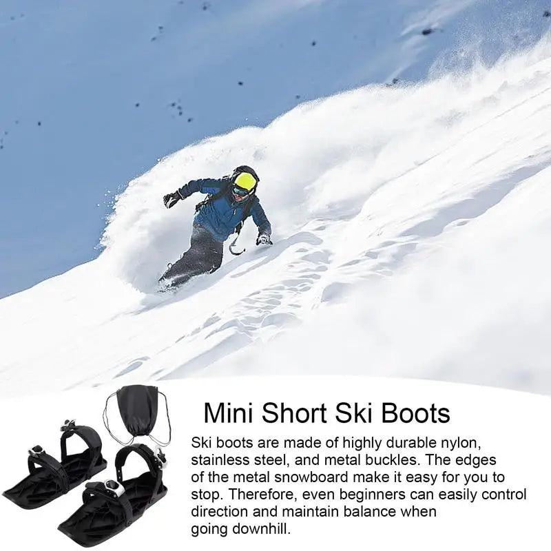 Mini Ski Skates - Adjustable Snow Shoes