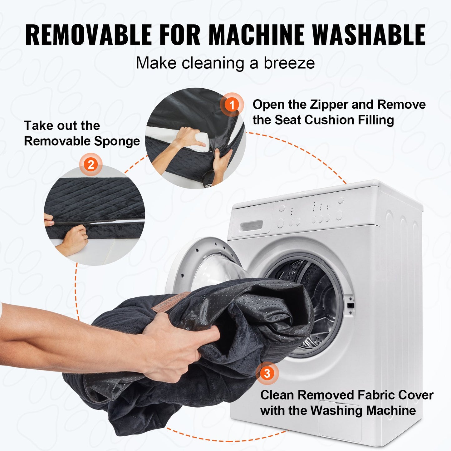 Dog Car Seat, Dog Booster Seat For Car With A Storage Pocket, Pet Car Seat With Clip-On Safety Leash, Sponge Filling, Dog Car Bed For Medium & Large Dog Up To 55 Lbs, Black